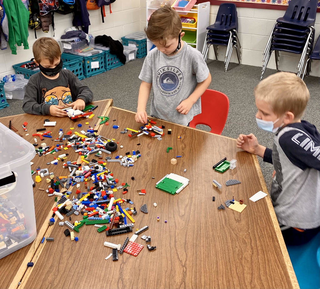 Children playing with legos